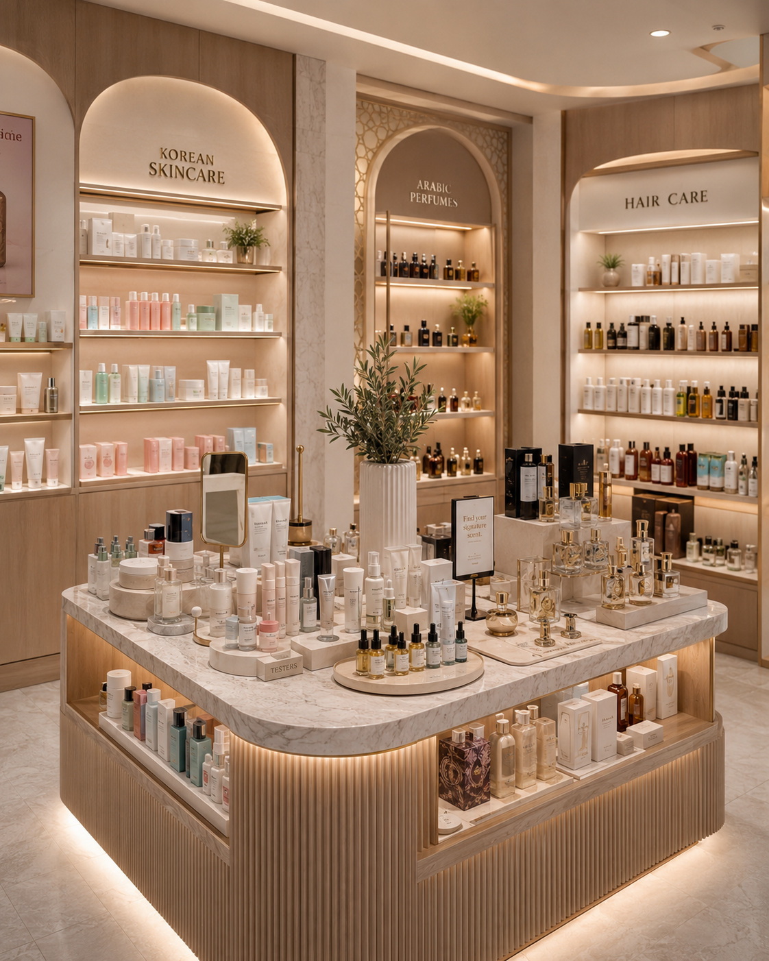 Retail beauty store